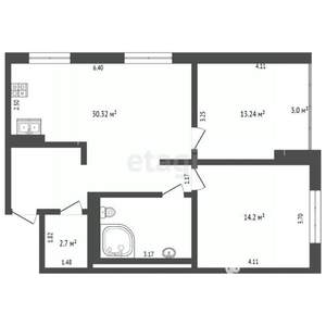 2-к квартира, вторичка, 62м2, 5/22 этаж