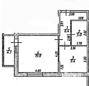 1-к квартира, вторичка, 45м2, 8/17 этаж