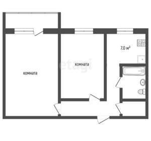 2-к квартира, вторичка, 44м2, 2/9 этаж