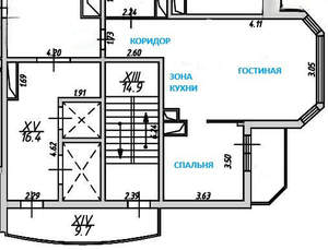 1-к квартира, вторичка, 51м2, 8/22 этаж