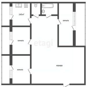 3-к квартира, вторичка, 87м2, 11/17 этаж
