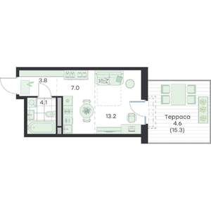 1-к квартира, вторичка, 33м2, 1/5 этаж