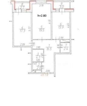 2-к квартира, вторичка, 76м2, 5/17 этаж