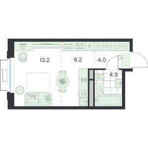 1-к квартира, вторичка, 30м2, 3/5 этаж